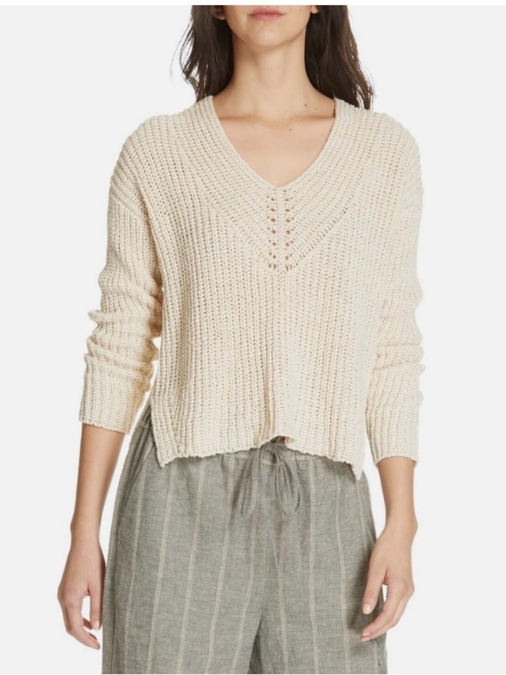 Eileen Fisher Organic Cotton Blend Sweater Large